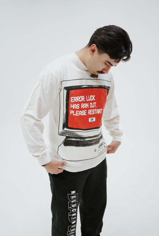 VINTAGE COMPUTER LONGSLEEVE TEE (CREAM)
