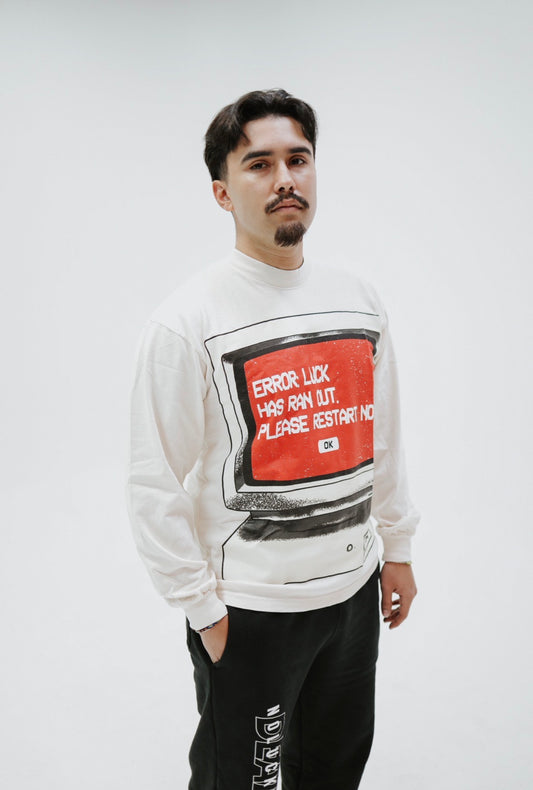 VINTAGE COMPUTER LONGSLEEVE TEE (CREAM)